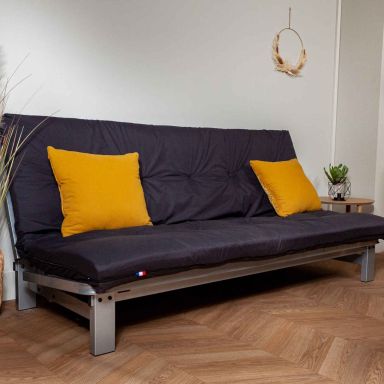 Matelas futon traditionnel de remplacement pour clic clac 130x190 anthracite