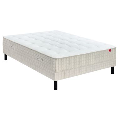 Ensemble matelas ressort orchidée + sommier + pieds - Epeda (deux personnes)