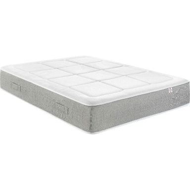 Matelas ressorts ensachés 5 zones + 6cm mousse memoire RV6 140x190 (fond blanc)