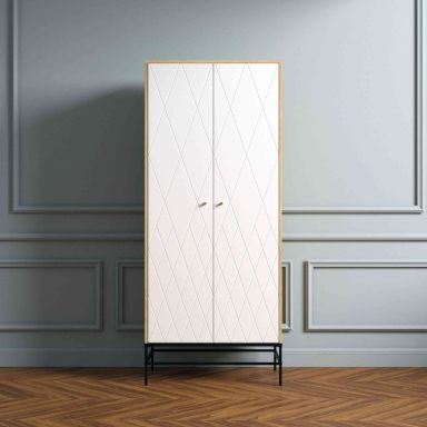 Armoire 2 portes en bois avec pieds en acier - BI0047