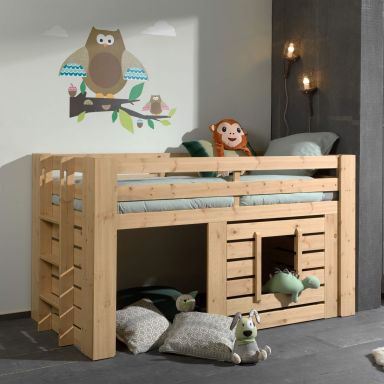 Lit enfant compact en bois massif 90x200 cm - LT2062