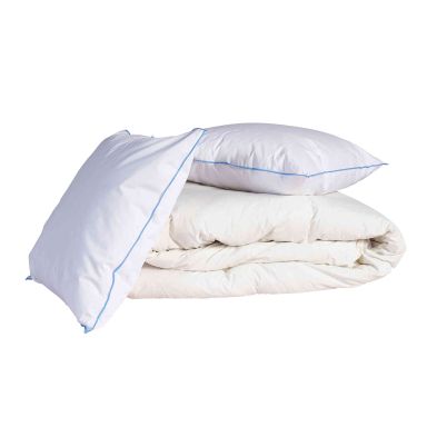 Pack couette confort et oreiller 30% duvet de canard anti-allergènes Someo