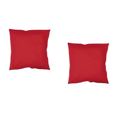 Pack 2 Taies d'Oreillers Douceur D'Intérieur Rouges (50x70)