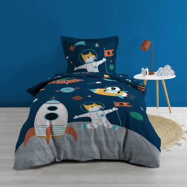 Parure de lit enfant Fusée 140x200