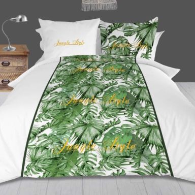 Parure de lit Noumea Vert 1 personne