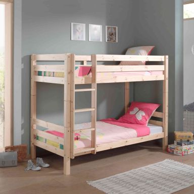 Lit superposé enfant en bois massif 90x200 cm - LT2042