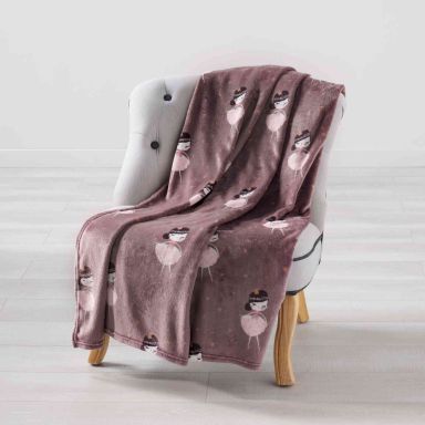 Plaid enfant flanelle Petite princesse 125x150 cm