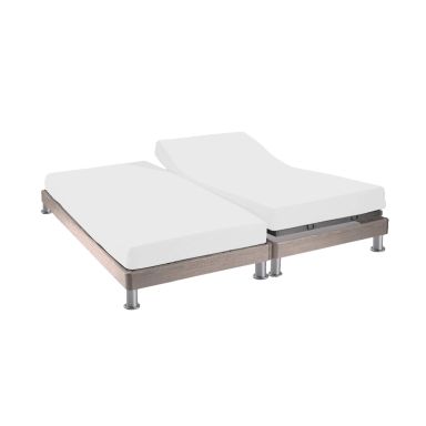 Protège matelas molleton 100% coton - bonnet 27 cm TPR pour sommier articulé