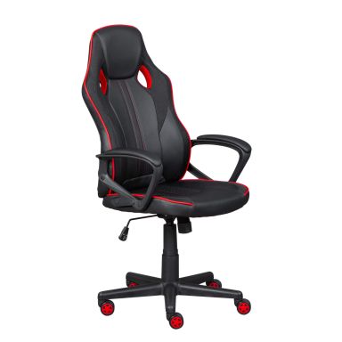 Fauteuil de bureau réglable noir et rouge - FT12115