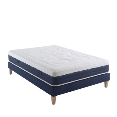 Ensemble matelas ressorts et mémoire de forme, sommier et pieds Rêve 600 - SOMEO