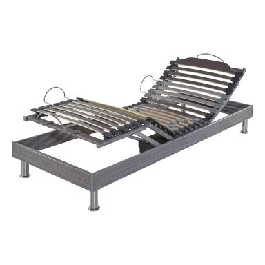 Sommier électrique de relaxation en bois gris