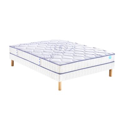 Ensemble Merinos matelas scopit 100% latex + sommier + pieds