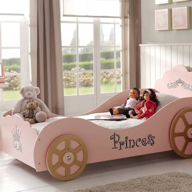 Lit Enfant Voiture Princesse Rose 90x200