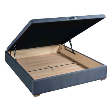 Sommier lit coffre en kit anthracite Epeda KALYPSO