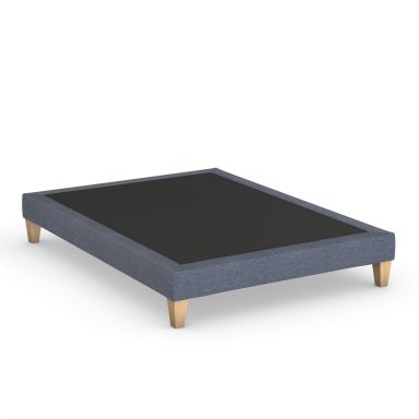 Sommier déco tapissier bleu océan - SOMEO