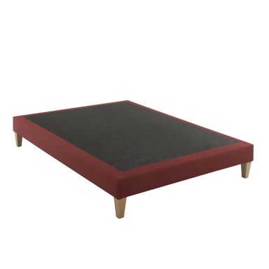 Sommier déco tapissier rouge Crépuscule - SOMEO