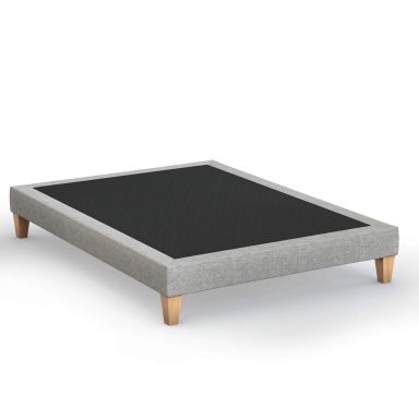 Sommier déco tapissier gris céleste - SOMEO