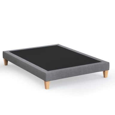 Sommier déco tapissier gris orage - SOMEO