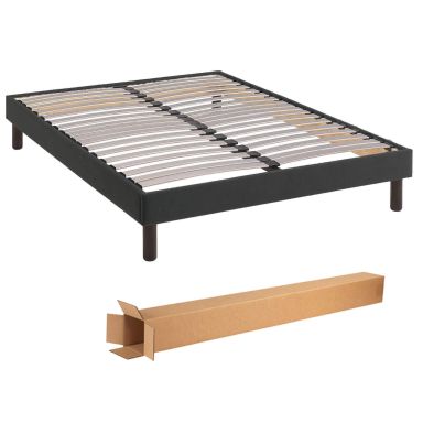 Sommier kit déco gris foncé tapissier