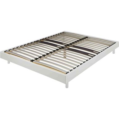 Sommier kit décor blanc zone lombaire renforcée 140x190 (fond blanc)