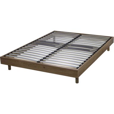 Sommier kit décor chêne OAK zone lombaire renforcée 140x190 (fond blanc)