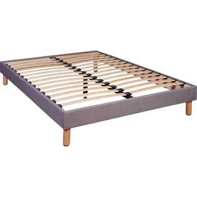 Sommier kit déco gris tapissier 14 lattes ECO 140x190 (fond blanc)