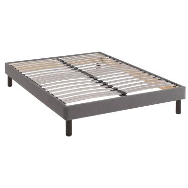 Sommier kit déco gris tapissier 140x190
