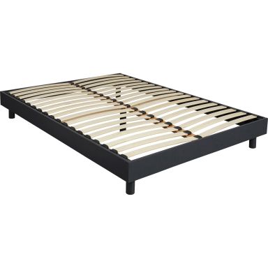 Sommier kit en bois massif gris anthracite
