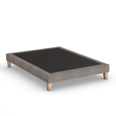 Sommier déco tapissier marron châtaigne - SOMEO