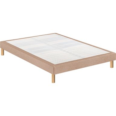 Sommier déco BEIGE morphologique 16 cm avec pieds