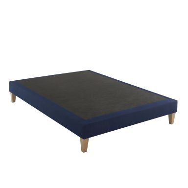 Sommier déco tapissier bleu marine Rêve - SOMEO