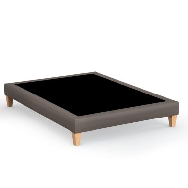 Sommier déco Someo simili cuir cacao