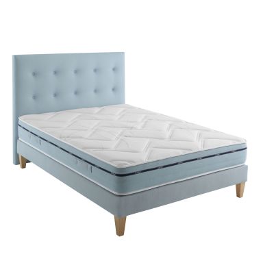 Ensemble matelas mémoire de forme, sommier, pieds et tête de lit Songe 500 - SOMEO