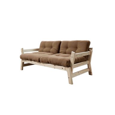 Banquette ajustable en pin massif naturel matelas inclus 2x70x100