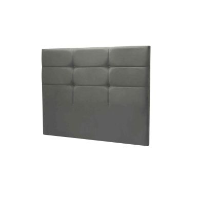 Tête de lit déco Cozy en velours gris béton - Merinos 
