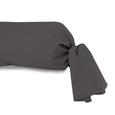 Taie de traversin 100% coton anthracite