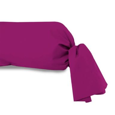 Taie de traversin cassis 100% coton