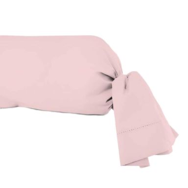 Taie de traversin percale rose