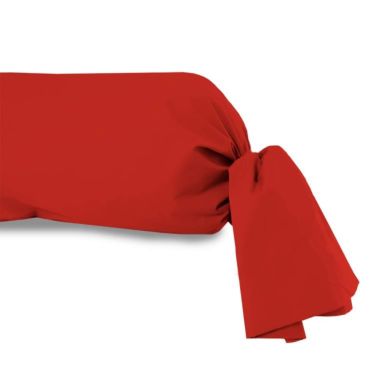 Taie de traversin rouge 100% coton 