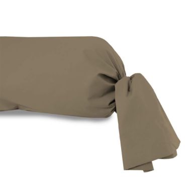 Taie de traversin taupe 100% coton
