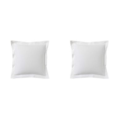 Lot de 2 taies d'oreillers blanc 100% coton biologique