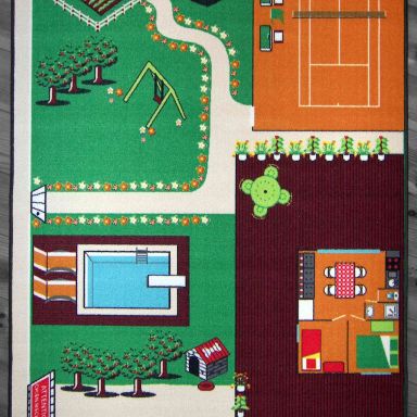 Tapis de jeu enfant jardin 130x200 - TA2009