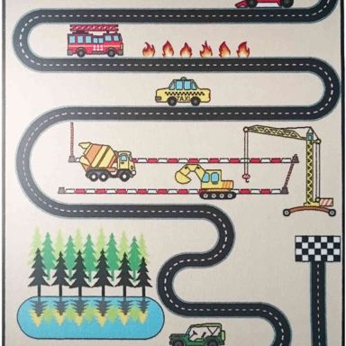 Tapis de jeu enfant circuit design 130x200 - TA2011