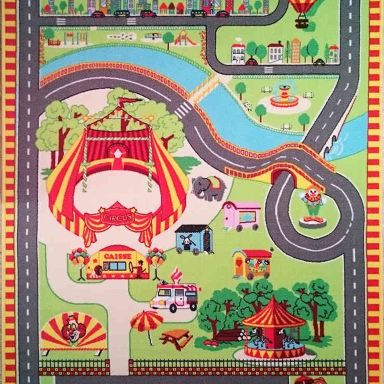 Tapis de jeu enfant cirque 130x200 - TA2011
