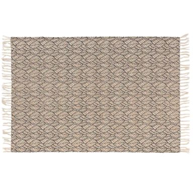 Tapis en jute motif feuillage à franges Kalinda 120x170