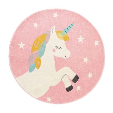 Tapis enfant rond licorne Etoiline 100