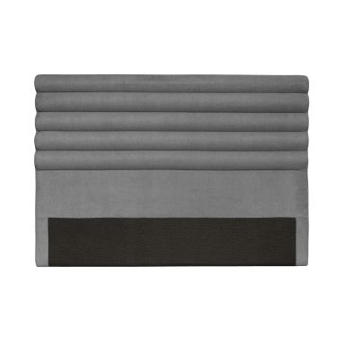 Tête de lit déco tissu aspect bombé gris