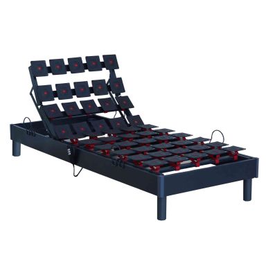 Sommier électrique de relaxation tout plots en bois anthracite