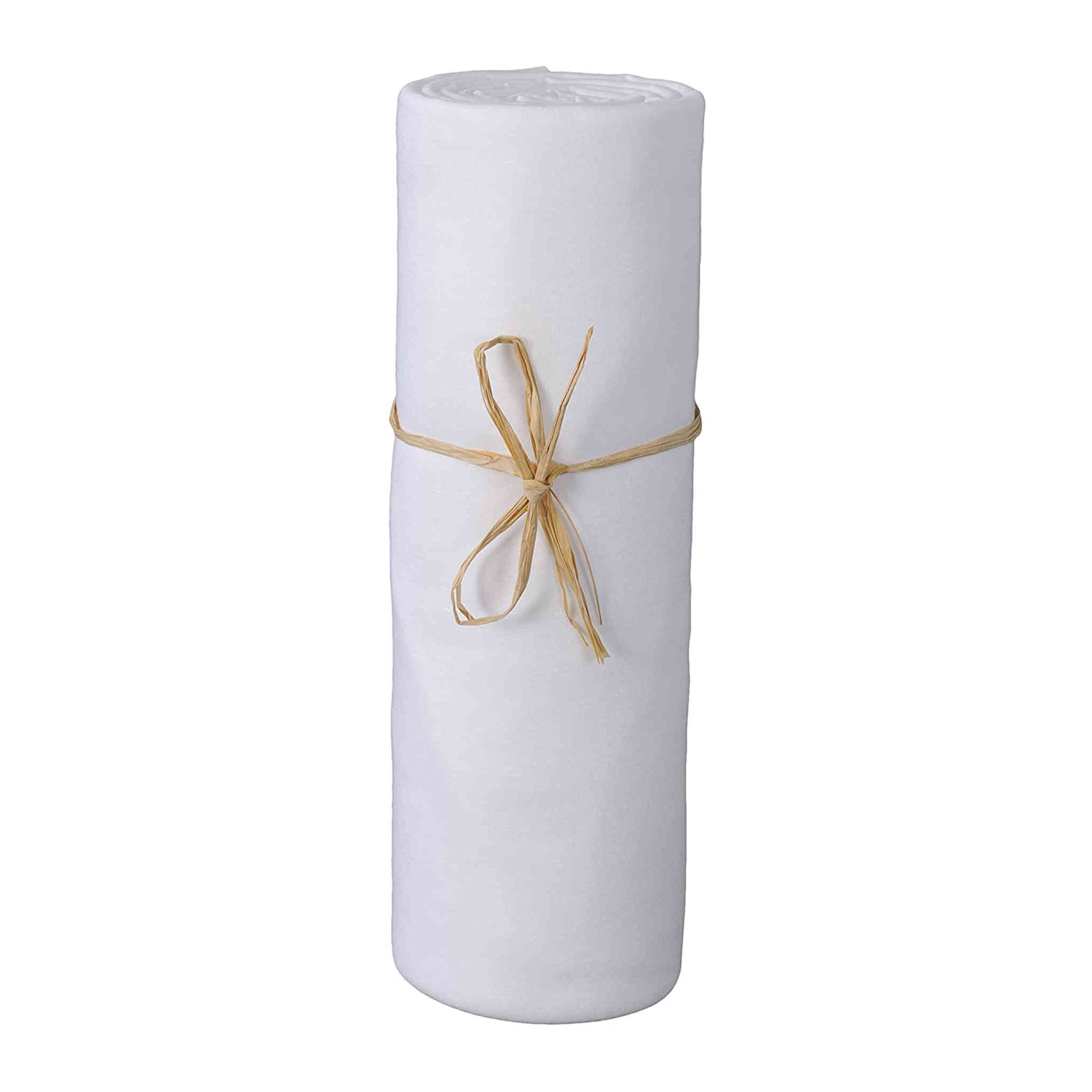 Drap housse bébé jersey bio blanc