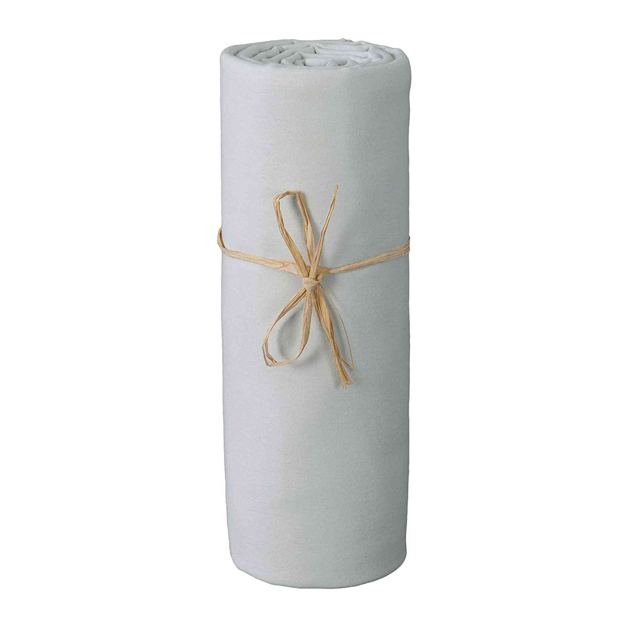 Drap housse bébé jersey bio gris perle